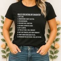 Rules For Dating My Daughter Funny Dad Daughter Women's T-Shirt thumb 2