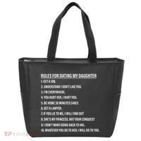 Rules For Dating My Daughter Funny Dad Daughter Tote Bag thumb 0