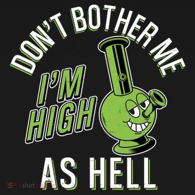 Retro Funny Don't Bother Me I'm High As Hell Toddler Zip Fleece Hoodie