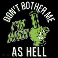 Retro Funny Don't Bother Me I'm High As Hell Women's Hoodie thumb 2