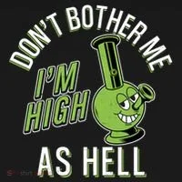 Retro Funny Don't Bother Me I'm High As Hell Ornament thumb 1