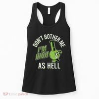 Retro Funny Don't Bother Me I'm High As Hell Women's Tank Top thumb 0