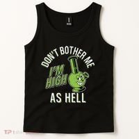 Retro Funny Don't Bother Me I'm High As Hell Tank Top thumb 2