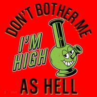 Retro Funny Don't Bother Me I'm High As Hell Santa Hat thumb 1