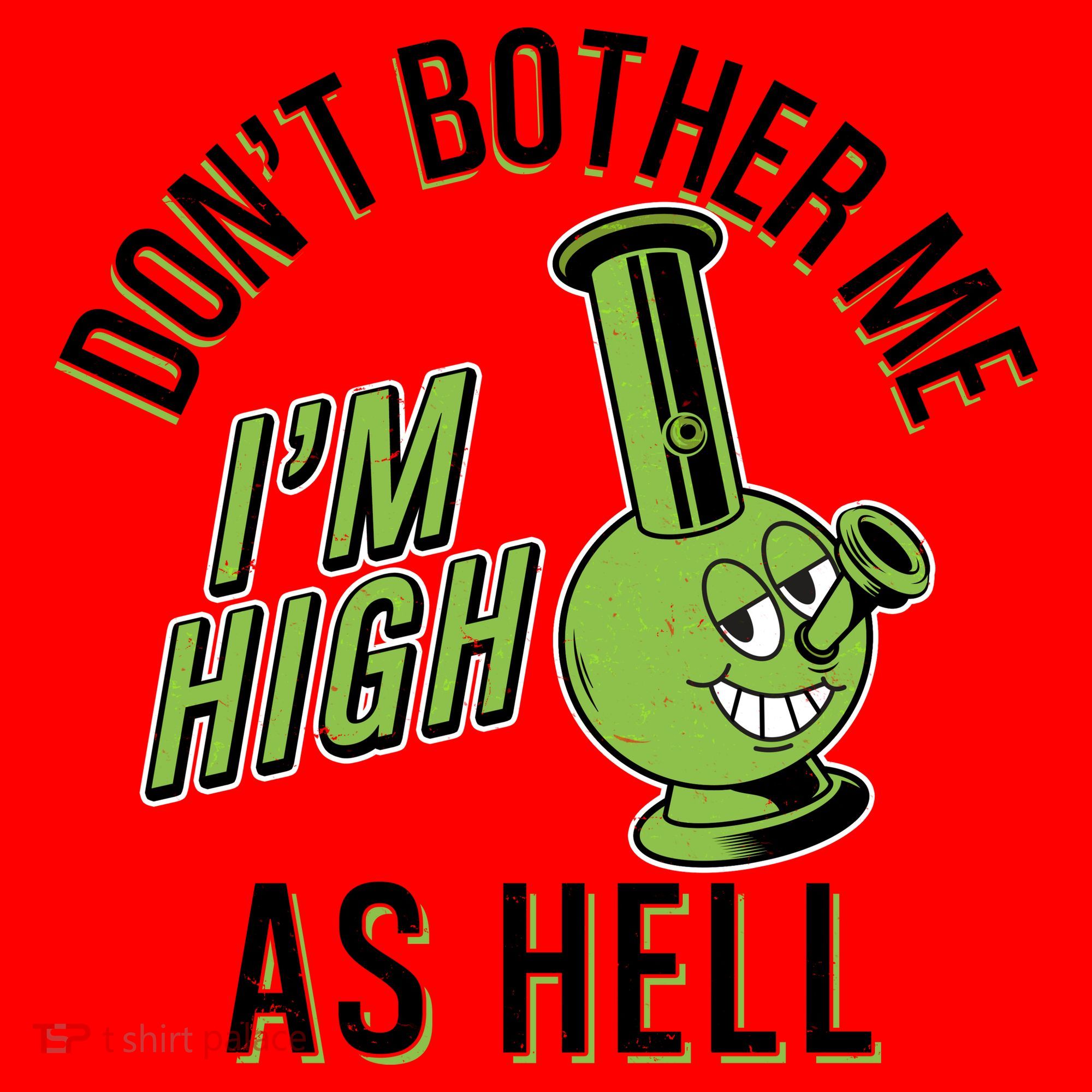 Retro Funny Don't Bother Me I'm High As Hell Santa Hat