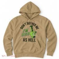 Retro Funny Don't Bother Me I'm High As Hell Hoodie thumb 0