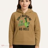 Retro Funny Don't Bother Me I'm High As Hell Hoodie thumb 5