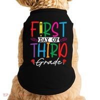 Retro First Day Of Third Grade Team Students Back To School Doggie Tank thumb 0