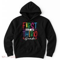 Retro First Day Of Third Grade Team Students Back To School Hoodie thumb 0