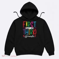 Retro First Day Of Third Grade Team Students Back To School Hoodie thumb 0