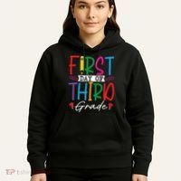 Retro First Day Of Third Grade Team Students Back To School Hoodie thumb 5