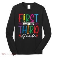 Retro First Day Of Third Grade Team Students Back To School Long Sleeve Shirt thumb 0
