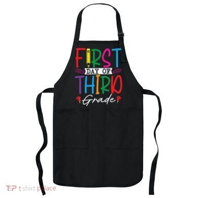 Retro First Day Of Third Grade Team Students Back To School Apron