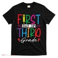 Retro First Day Of Third Grade Team Students Back To School T-Shirt thumb 0