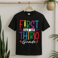 Retro First Day Of Third Grade Team Students Back To School T-Shirt thumb 2