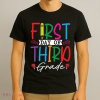Retro First Day Of Third Grade Team Students Back To School T-Shirt thumb 3