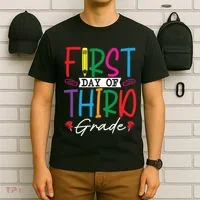 Retro First Day Of Third Grade Team Students Back To School T-Shirt thumb 6