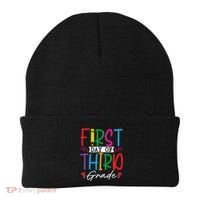 Retro First Day Of Third Grade Team Students Back To School Beanie thumb 0