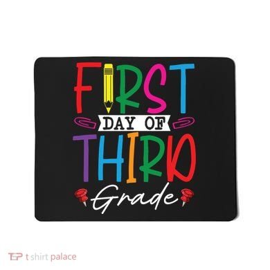Retro First Day Of Third Grade Team Students Back To School Mousepad