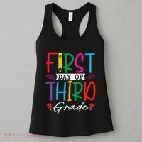 Retro First Day Of Third Grade Team Students Back To School Women's Tank Top thumb 3