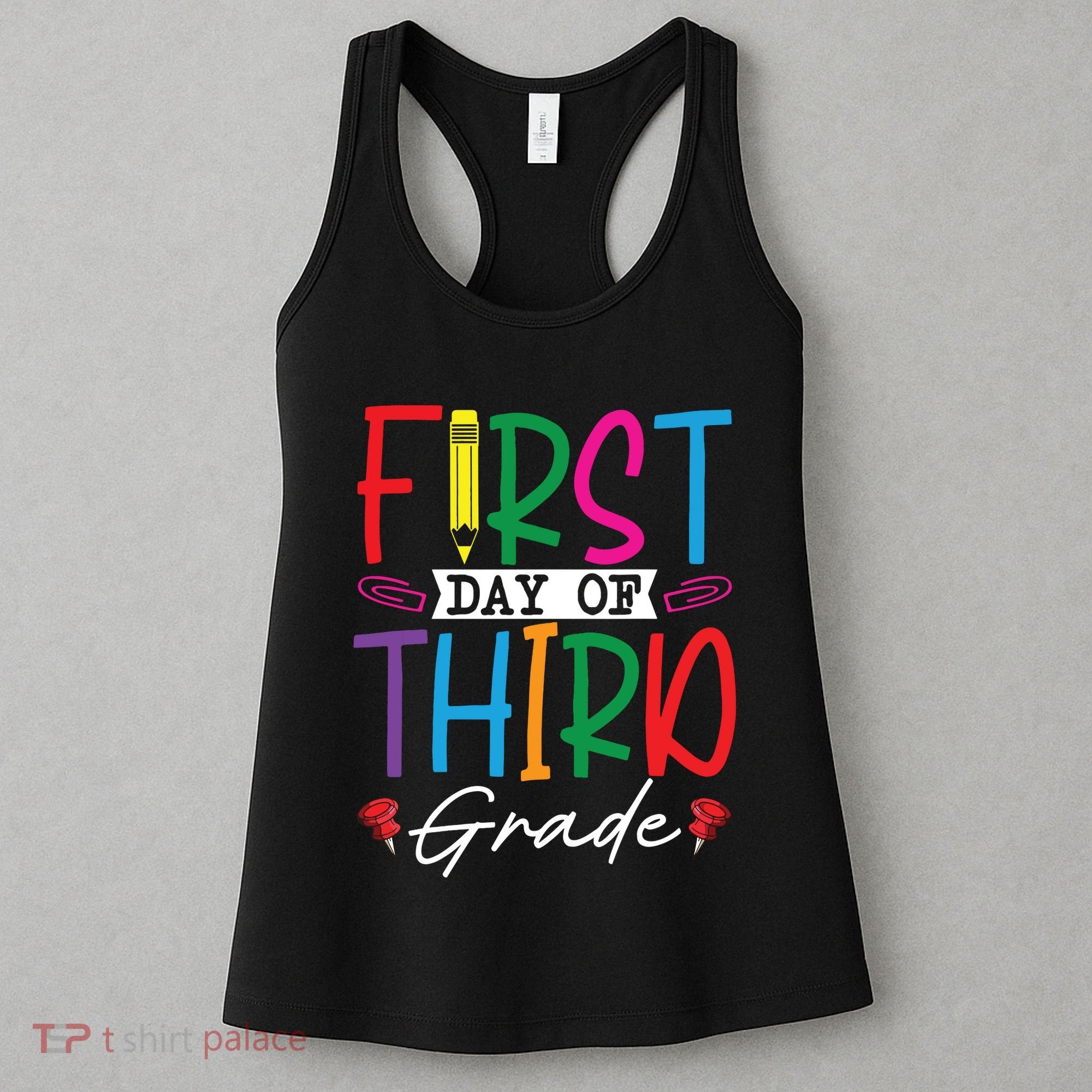 Retro First Day Of Third Grade Team Students Back To School Women's Tank Top