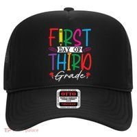 Retro First Day Of Third Grade Team Students Back To School Hat thumb 0