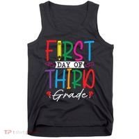 Retro First Day Of Third Grade Team Students Back To School Tank Top thumb 0