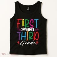 Retro First Day Of Third Grade Team Students Back To School Tank Top thumb 2