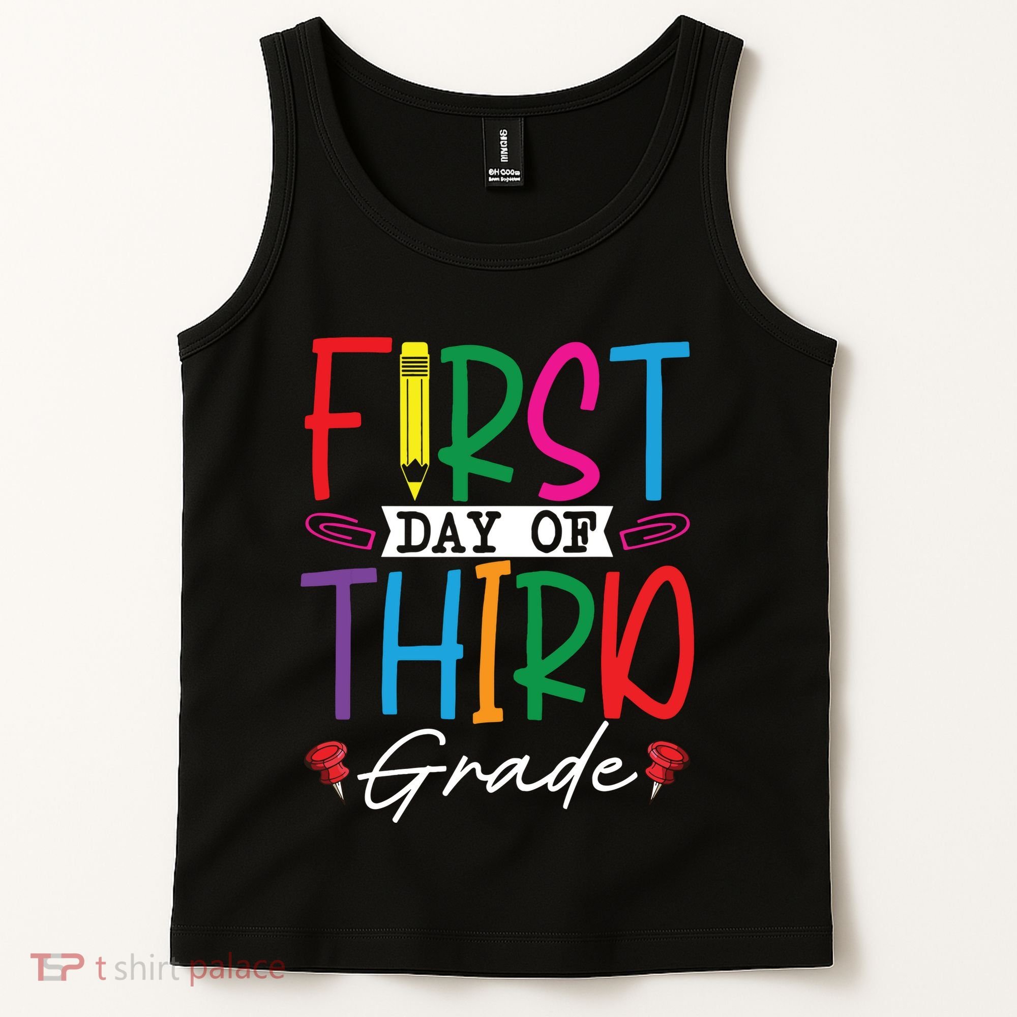 Retro First Day Of Third Grade Team Students Back To School Tank Top