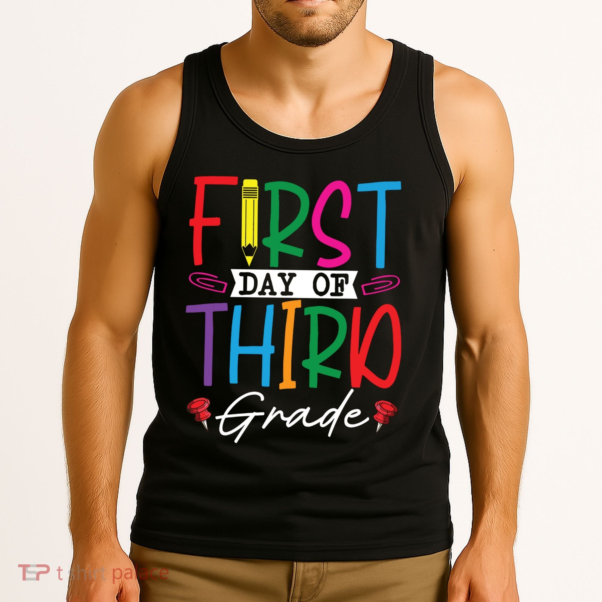 Retro First Day Of Third Grade Team Students Back To School Tank Top