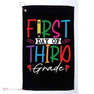 Retro First Day Of Third Grade Team Students Back To School Golf Towel