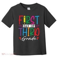Retro First Day Of Third Grade Team Students Back To School Toddler T-Shirt thumb 0