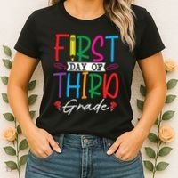 Retro First Day Of Third Grade Team Students Back To School Women's T-Shirt thumb 2