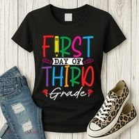 Retro First Day Of Third Grade Team Students Back To School Women's T-Shirt thumb 3