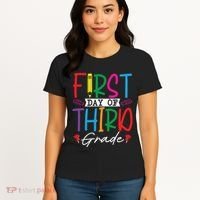 Retro First Day Of Third Grade Team Students Back To School Women's T-Shirt thumb 4