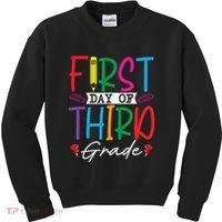 Retro First Day Of Third Grade Team Students Back To School Kids Sweatshirt thumb 0