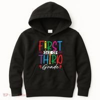 Retro First Day Of Third Grade Team Students Back To School Kids Hoodie thumb 0