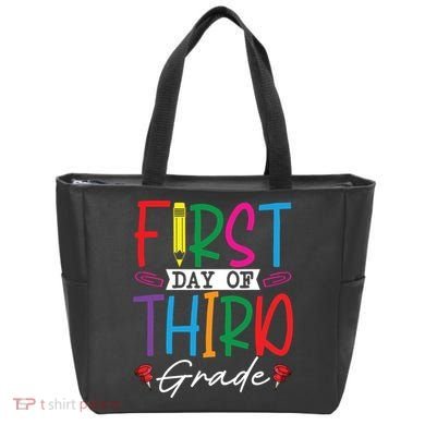 Retro First Day Of Third Grade Team Students Back To School Tote Bag