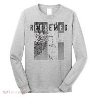 Redeemed Faded Distressed Grunge Lion With Cross Christian Long Sleeve Shirt thumb 0