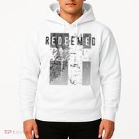 Redeemed Faded Distressed Grunge Lion With Cross Christian Hoodie thumb 2