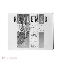 Redeemed Faded Distressed Grunge Lion With Cross Christian Mousepad thumb 0