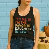 Retro Fathers Day Its Me Hi I'm The Favorite Daughter in Law Women's Tank Top thumb 2
