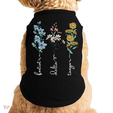 Retro Foxtrots Deltas Tangos Flower Doggie Tank