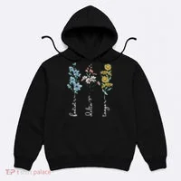 Retro Foxtrots Deltas Tangos Flower Hoodie thumb 0