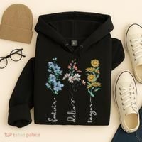 Retro Foxtrots Deltas Tangos Flower Hoodie thumb 4