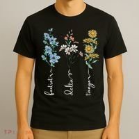 Retro Foxtrots Deltas Tangos Flower T-Shirt thumb 3