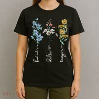 Retro Foxtrots Deltas Tangos Flower T-Shirt thumb 4