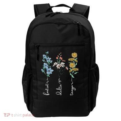 Retro Foxtrots Deltas Tangos Flower Backpack