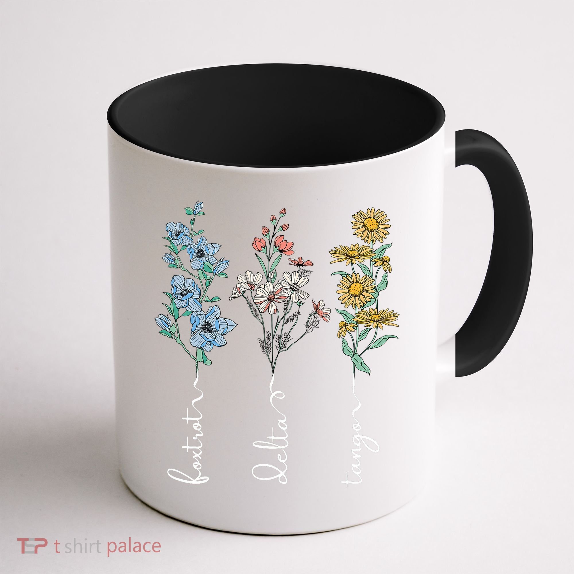 Retro Foxtrots Deltas Tangos Flower Coffee Mug