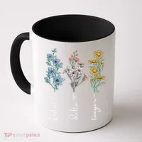 Retro Foxtrots Deltas Tangos Flower Coffee Mug thumb 0